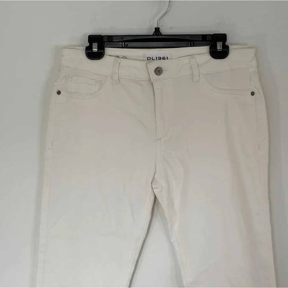 DL1969 Florence Instasculpt white skinny jeans mid rise stretch size 30